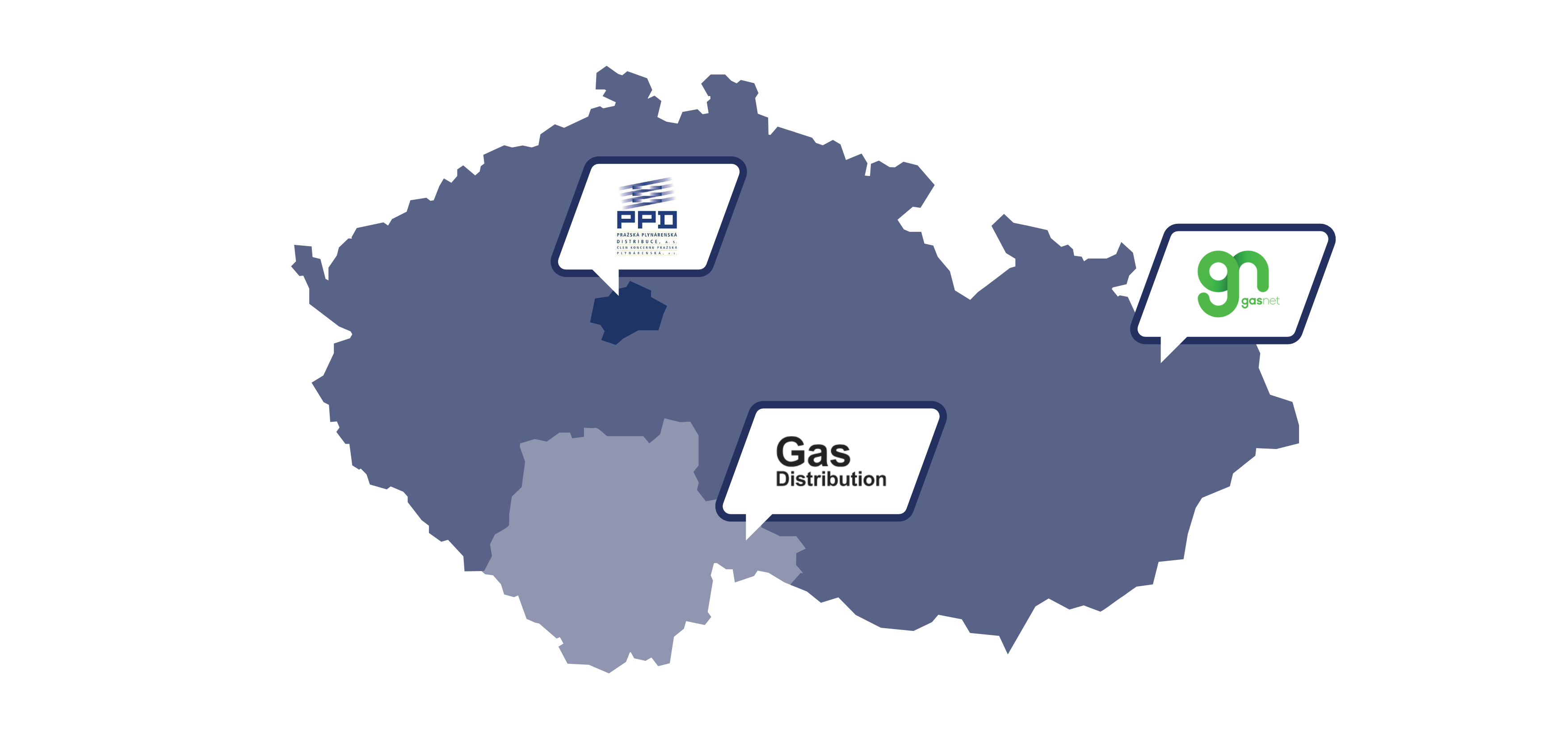 Mapa distributorů